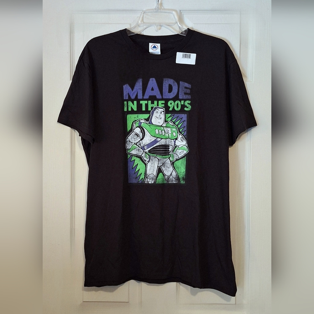 Buzz Lightyear Disney-Pixar 'Made in the 90's' black t-shirt, Sz. L unisex